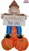 7 .5 Foot Scarecrow Sitting on Pumpkin With Sign Fall Inflatable